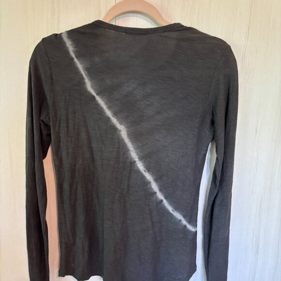 James Perse Long Sleeve Crew Neck Tee, Grey Tie Dye, Size Medium - Picture 3 of 4